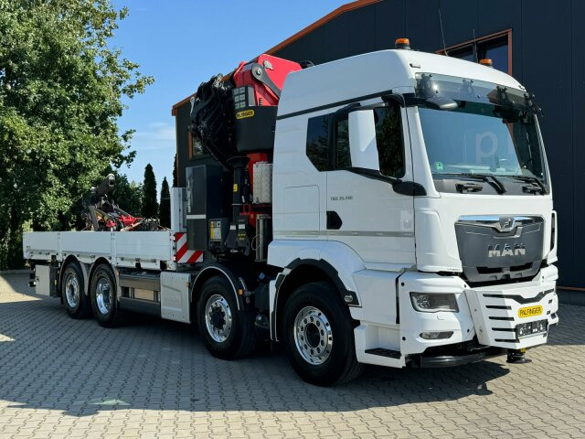 MAN 35.510 8x4H-6 BL Pritsche mit Kran Palfinger - Platforminis/ Bortinis sunkvežimis, Sunkvežimis su kranu: foto 1 MAN 35.510 8x4H-6 BL Pritsche mit Kran Palfinger - Platforminis/ Bortinis sunkvežimis, Sunkvežimis su kranu: foto 1