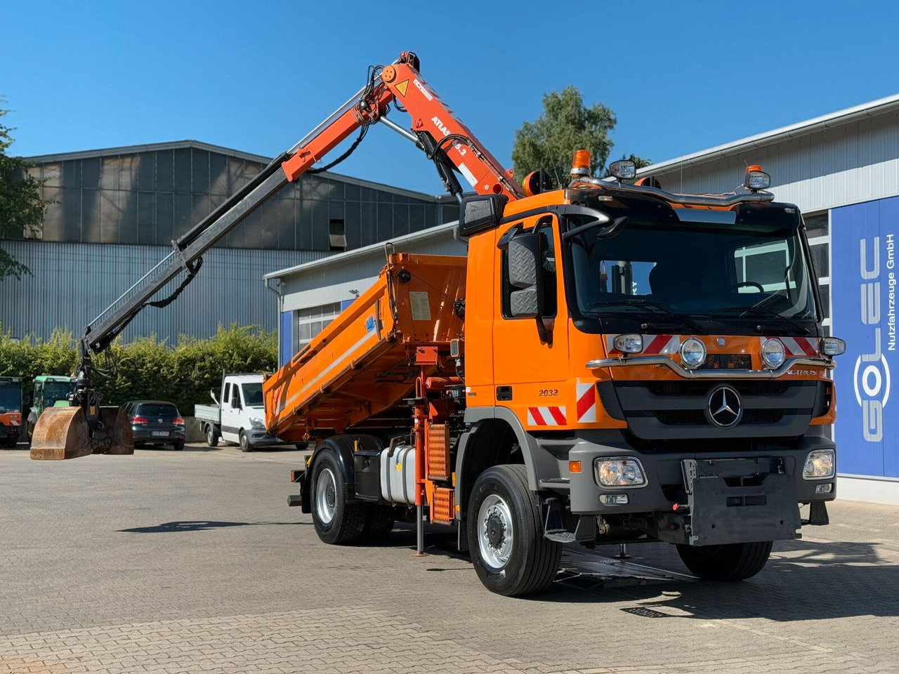 Mercedes-Benz ACTROS 2044 4x4 Kipper Kran ATLAS 65.2 A2L - Savivartis sunkvežimis, Sunkvežimis su kranu: foto 2 Mercedes-Benz ACTROS 2044 4x4 Kipper Kran ATLAS 65.2 A2L - Savivartis sunkvežimis, Sunkvežimis su kranu: foto 2