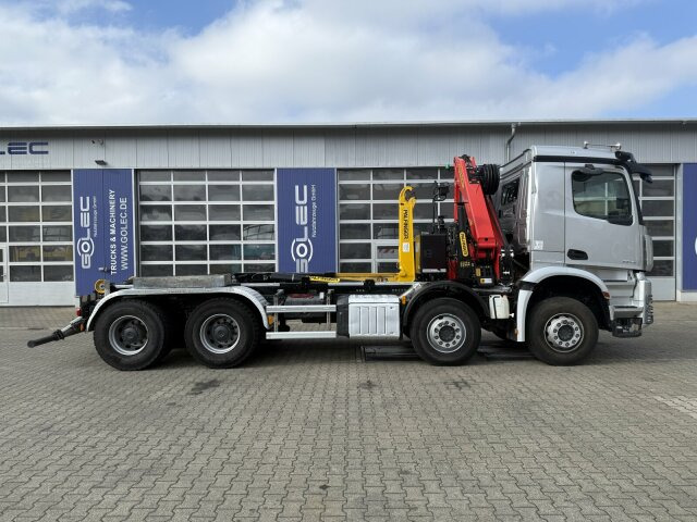 Hook-lift sunkvežimis, Sunkvežimis su kranu Mercedes-Benz Arocs 3246 8x4 Abrollkipper Kran Palfinger 19001: foto 8