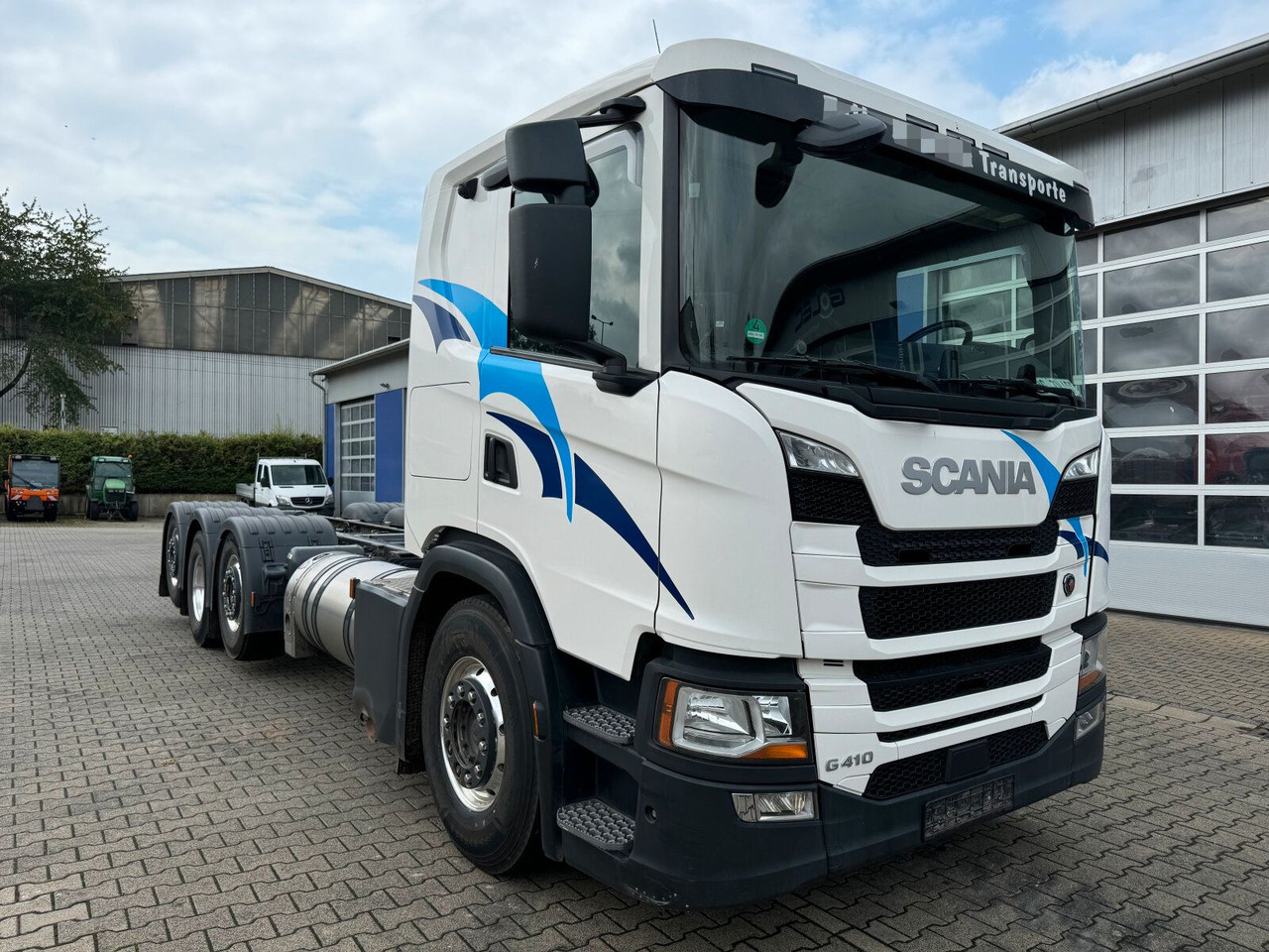 Scania G 410 B8x2*6 NB LNG Fahrgestell Nebenantrieb - Važiuoklės sunkvežimis, Sunkvežimis su kranu: foto 1 Scania G 410 B8x2*6 NB LNG Fahrgestell Nebenantrieb - Važiuoklės sunkvežimis, Sunkvežimis su kranu: foto 1