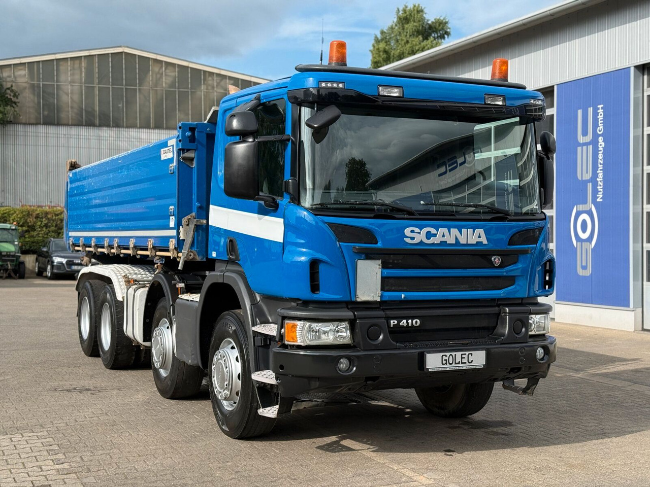 Scania P 410 8x4 Dreiseitenkipper DAUTEL - Savivartis sunkvežimis: foto 1 Scania P 410 8x4 Dreiseitenkipper DAUTEL - Savivartis sunkvežimis: foto 1