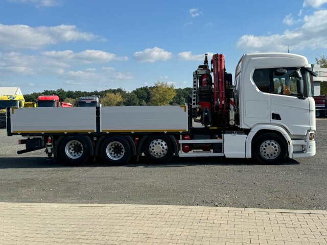 Sunkvežimis su kranu, Platforminis/ Bortinis sunkvežimis Scania R540 8x2/4 Pritsche mit Kran FASSI F365: foto 10