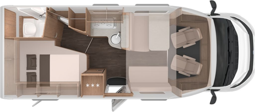 Knaus L!VE WAVE 650 MF Platinum Selection Vermieterpak - Pusiau integruotas kemperis: foto 2 Knaus L!VE WAVE 650 MF Platinum Selection Vermieterpak - Pusiau integruotas kemperis: foto 2