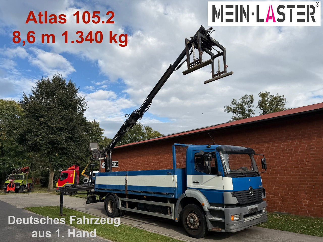 Mercedes-Benz 1823 Atego Atlas 105.2 1.Hand nur 226.000 km - Platforminis/ Bortinis sunkvežimis, Sunkvežimis su kranu: foto 1 Mercedes-Benz 1823 Atego Atlas 105.2 1.Hand nur 226.000 km - Platforminis/ Bortinis sunkvežimis, Sunkvežimis su kranu: foto 1