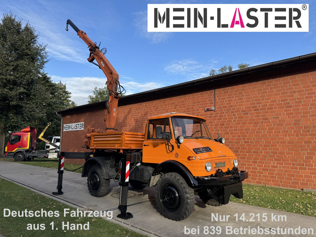 Unimog U 1100 Atlas AK 3006 nur 14.215 km-1. Hand - Sunkvežimis su kranu, Platforminis/ Bortinis sunkvežimis: foto 1 Unimog U 1100 Atlas AK 3006 nur 14.215 km-1. Hand - Sunkvežimis su kranu, Platforminis/ Bortinis sunkvežimis: foto 1