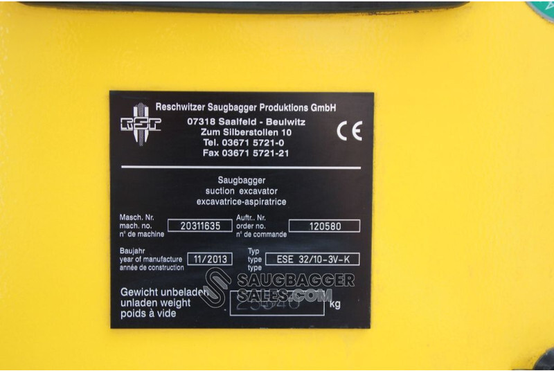 Asenizatorius Mercedes-Benz Actros 4160 V8 RSP 3T 2014 Saugbagger: foto 16