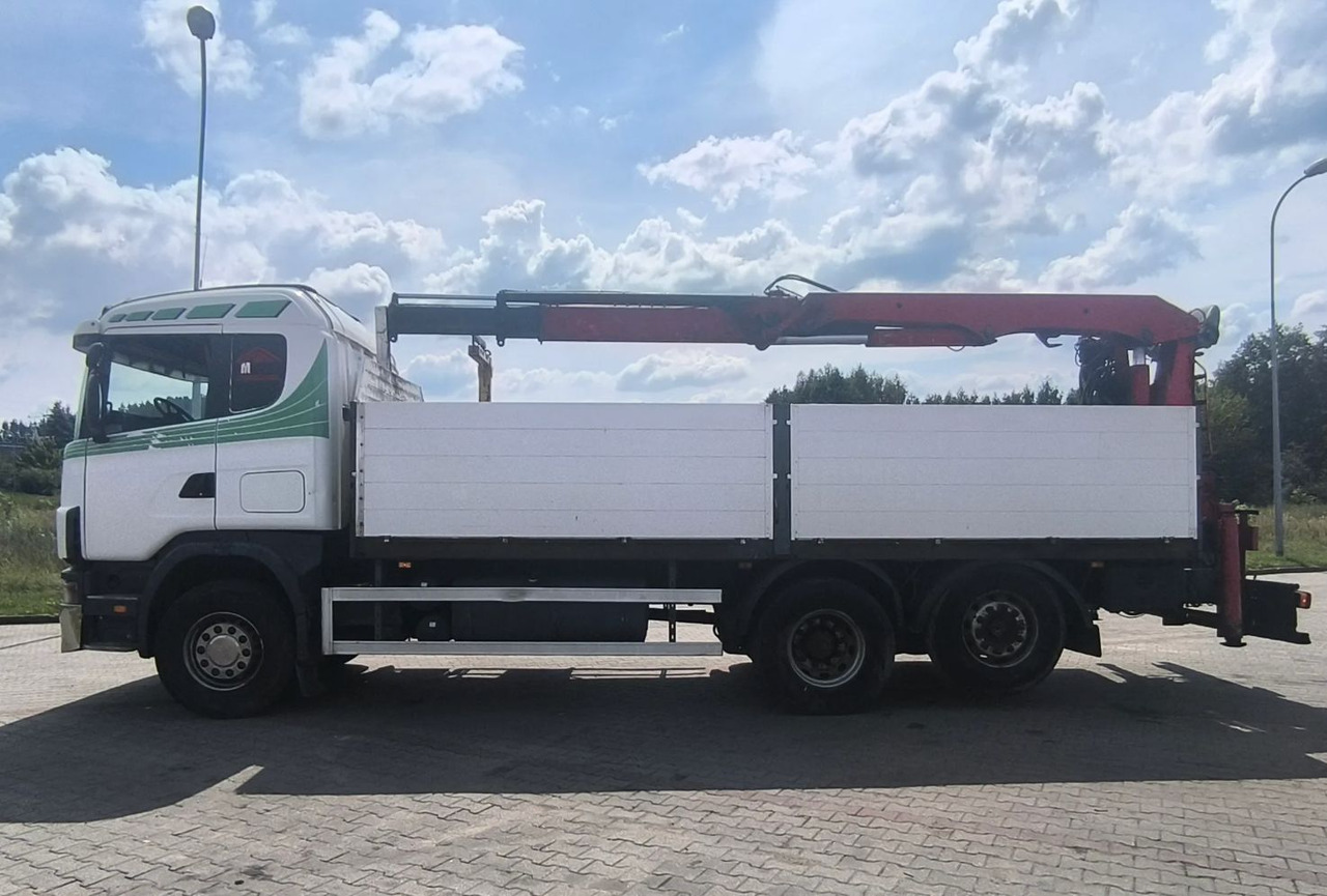 SCANIA 144.460 - Platforminis/ Bortinis sunkvežimis, Sunkvežimis su kranu: foto 4 SCANIA 144.460 - Platforminis/ Bortinis sunkvežimis, Sunkvežimis su kranu: foto 4