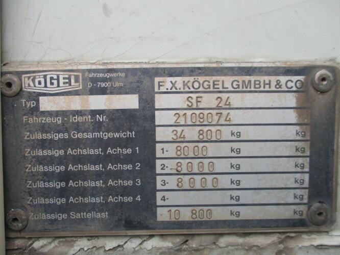Kögel SAnh SF 24 SF 24 Kofferauflieger, gelenkte Achse, Rolltor, 77 cbm - Furgonas puspriekabė: foto 4 Kögel SAnh SF 24 SF 24 Kofferauflieger, gelenkte Achse, Rolltor, 77 cbm - Furgonas puspriekabė: foto 4