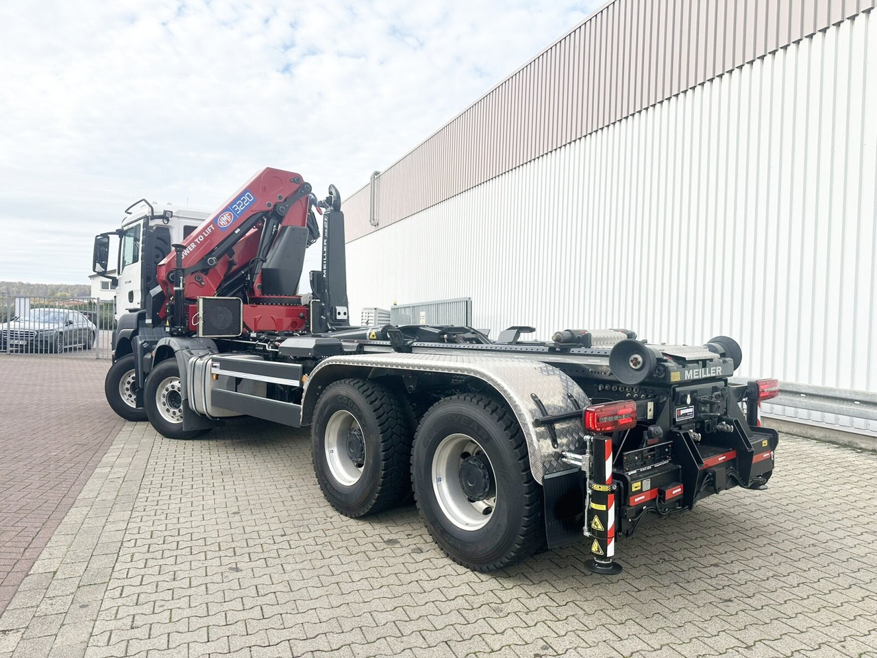 Nauja Hook-lift sunkvežimis, Sunkvežimis su kranu MAN TGS 35.480 8X4 BL TGS 35.480 8X4 BL, Intarder, Kran HMF 3220-K6, 4-fach Abstützung, Funk: foto 12