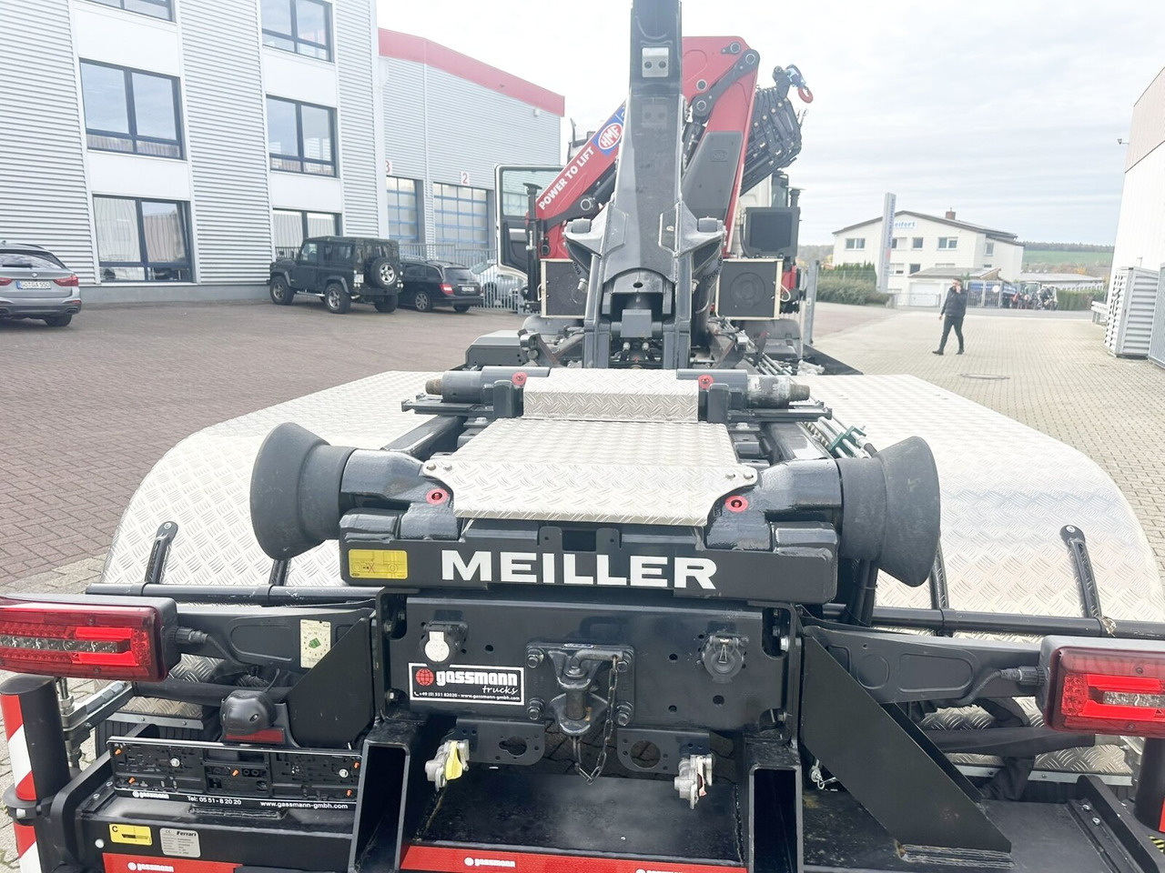 Nauja Hook-lift sunkvežimis, Sunkvežimis su kranu MAN TGS 35.480 8X4 BL TGS 35.480 8X4 BL, Intarder, Kran HMF 3220-K6, 4-fach Abstützung, Funk: foto 6