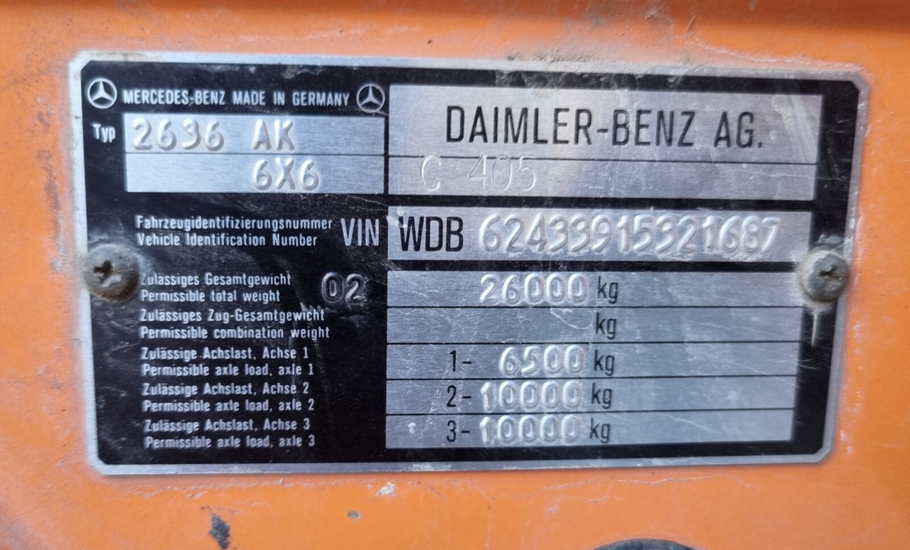 Mercedes-Benz - 2636 AK 6x6 - Savivartis sunkvežimis: foto 4 Mercedes-Benz - 2636 AK 6x6 - Savivartis sunkvežimis: foto 4