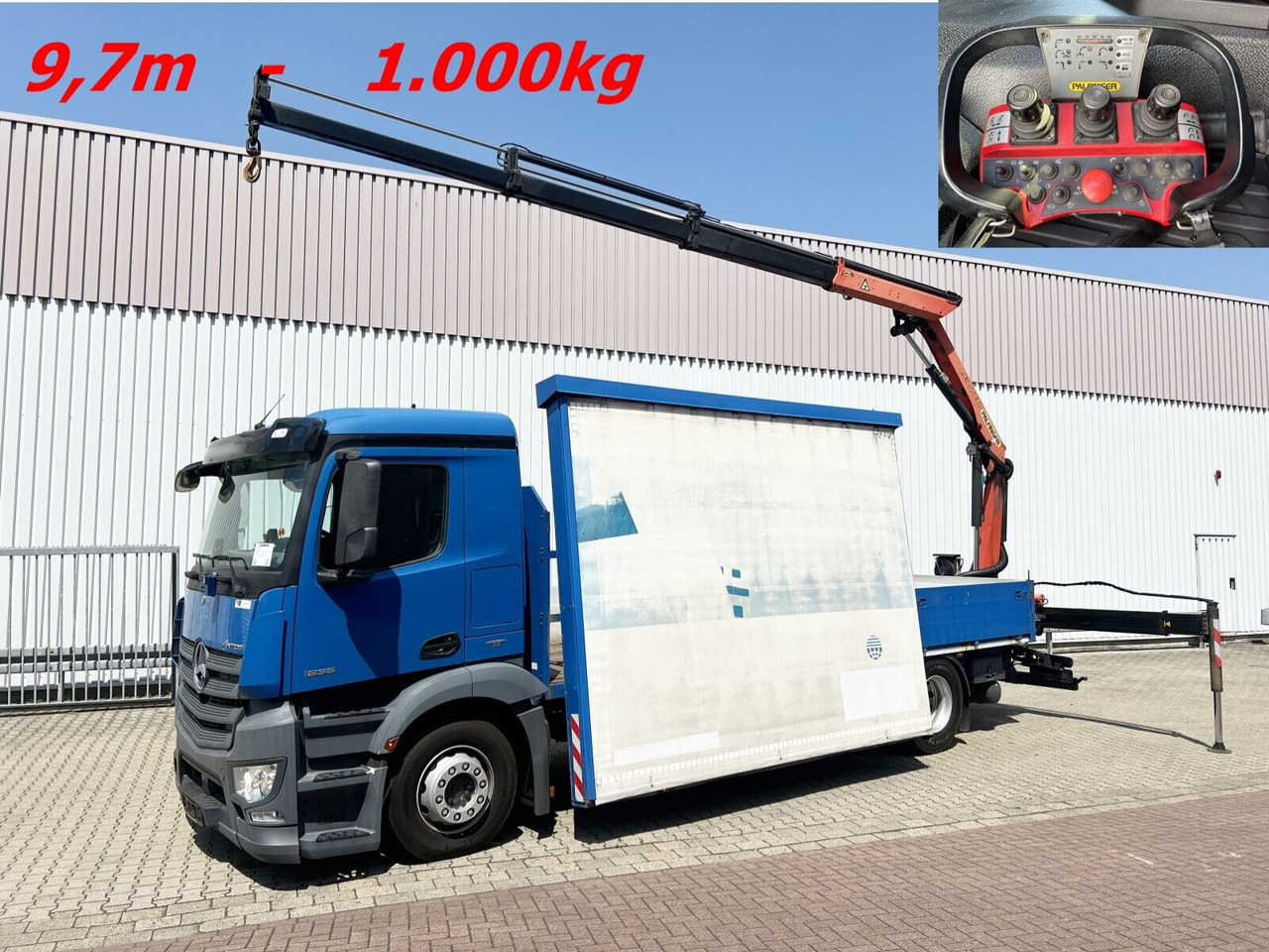 Mercedes-Benz Antos 1836 L 4x2 Antos 1836 L 4x2, Glastransporter, Heckkran Palfinger Pk 12002-EH, Funk - Sunkvežimis su kranu: foto 1 Mercedes-Benz Antos 1836 L 4x2 Antos 1836 L 4x2, Glastransporter, Heckkran Palfinger Pk 12002-EH, Funk - Sunkvežimis su kranu: foto 1
