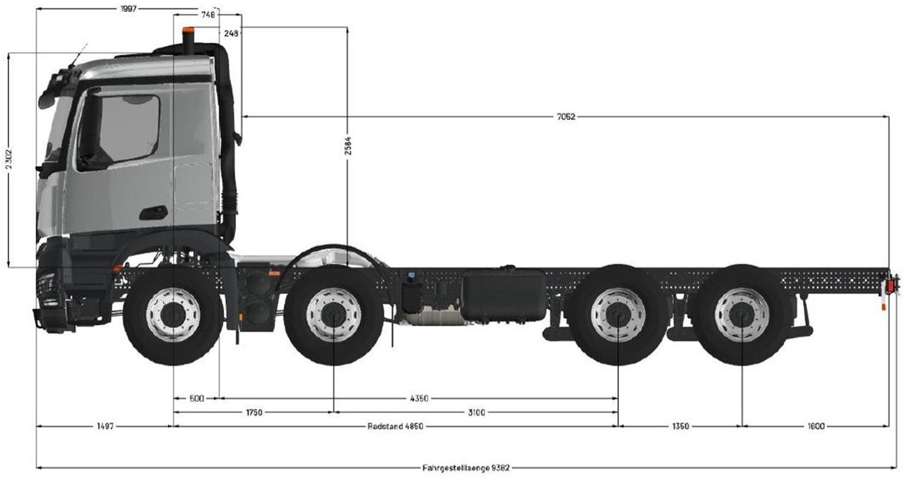 Mercedes-Benz Arocs 3253 L 8x4/4 Arocs 3253 L 8x4/4, MultimediaCockpit, Navi, Motorabtrieb - Važiuoklės sunkvežimis: foto 5 Mercedes-Benz Arocs 3253 L 8x4/4 Arocs 3253 L 8x4/4, MultimediaCockpit, Navi, Motorabtrieb - Važiuoklės sunkvežimis: foto 5