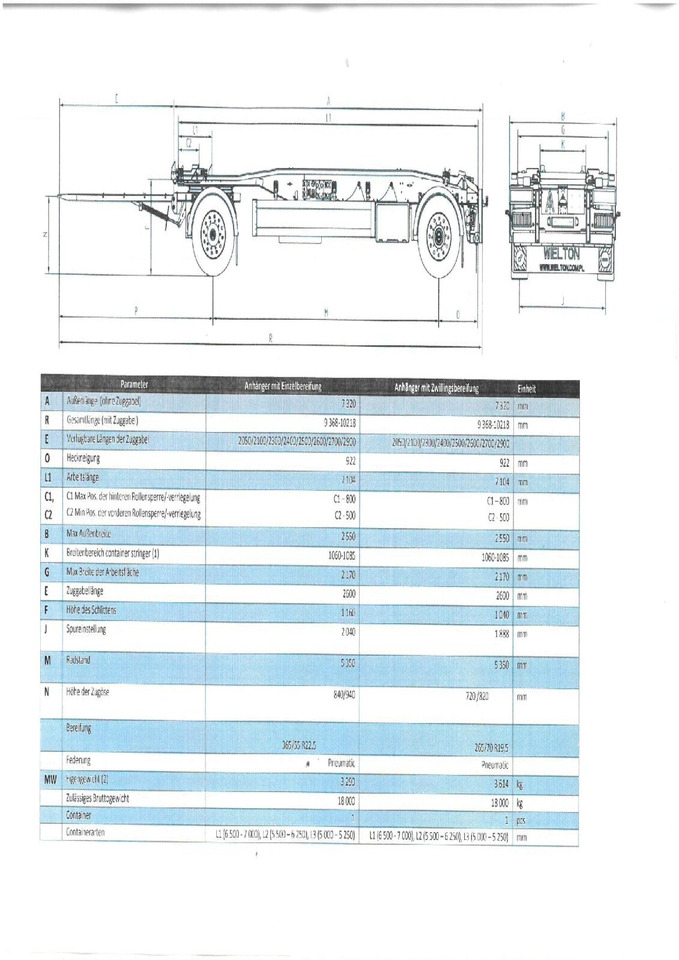 PS2H M3 PS2H M3 Schlitten-Abrollanhänger - Kablio/ Skip loader priekaba: foto 4 PS2H M3 PS2H M3 Schlitten-Abrollanhänger - Kablio/ Skip loader priekaba: foto 4