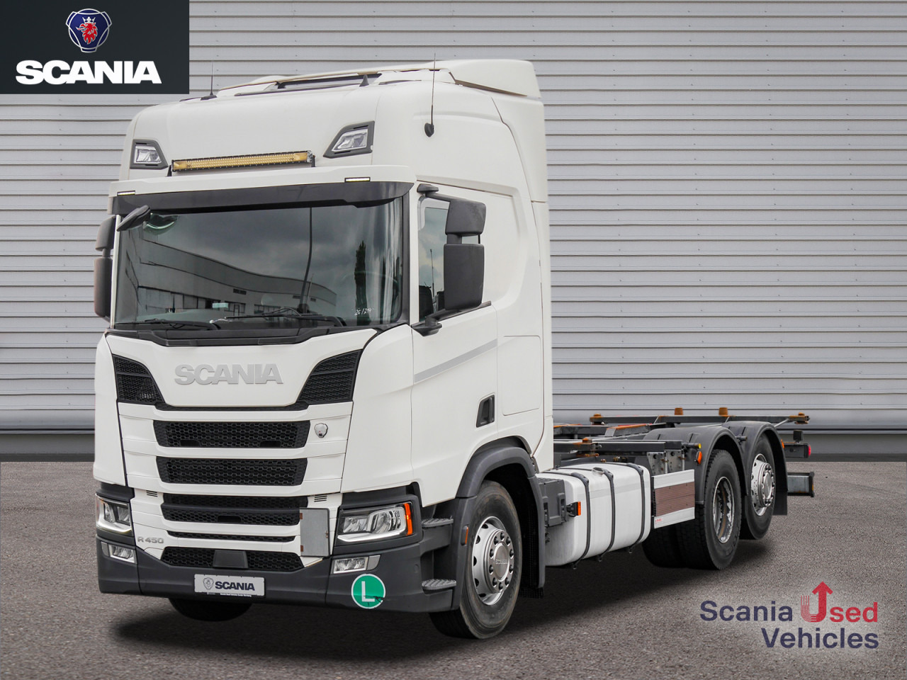 SCANIA R 450 B6x2*4NB Lenkachse, Standklima - Konteineris-vežimus/ Sukeisti kūną sunkvežimis: foto 1 SCANIA R 450 B6x2*4NB Lenkachse, Standklima - Konteineris-vežimus/ Sukeisti kūną sunkvežimis: foto 1