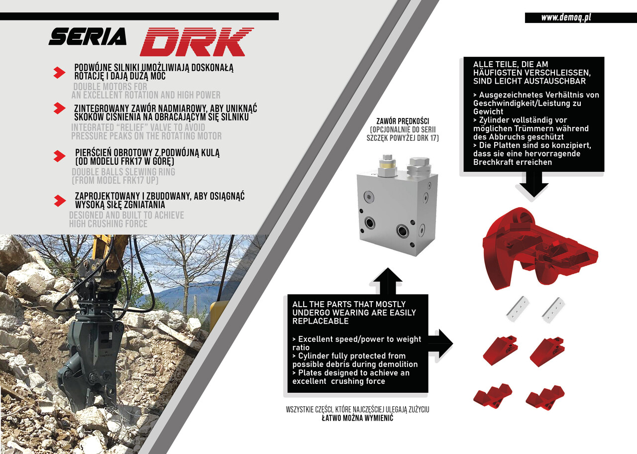 DEMOQ DRK17 Hydraulic Rotating Pulveriser Crusher 1650 KG - Hidraulinės žirklės - Ekskavatorius: foto 3 DEMOQ DRK17 Hydraulic Rotating Pulveriser Crusher 1650 KG - Hidraulinės žirklės - Ekskavatorius: foto 3