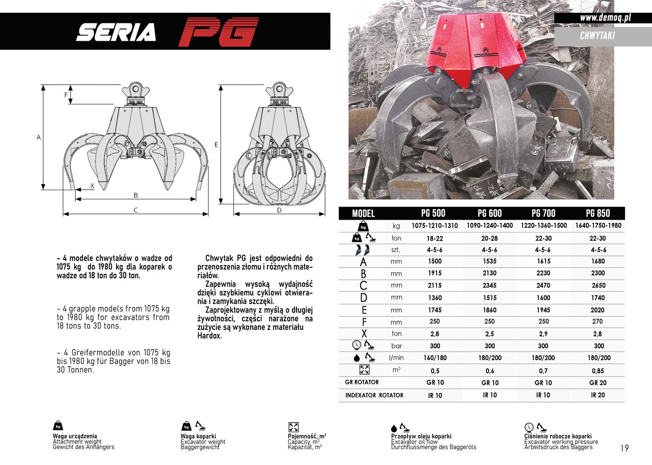 DEMOQ PG500 Hydraulic Polyp -grab - Greiferis - Statybinė technika: foto 5 DEMOQ PG500 Hydraulic Polyp -grab - Greiferis - Statybinė technika: foto 5