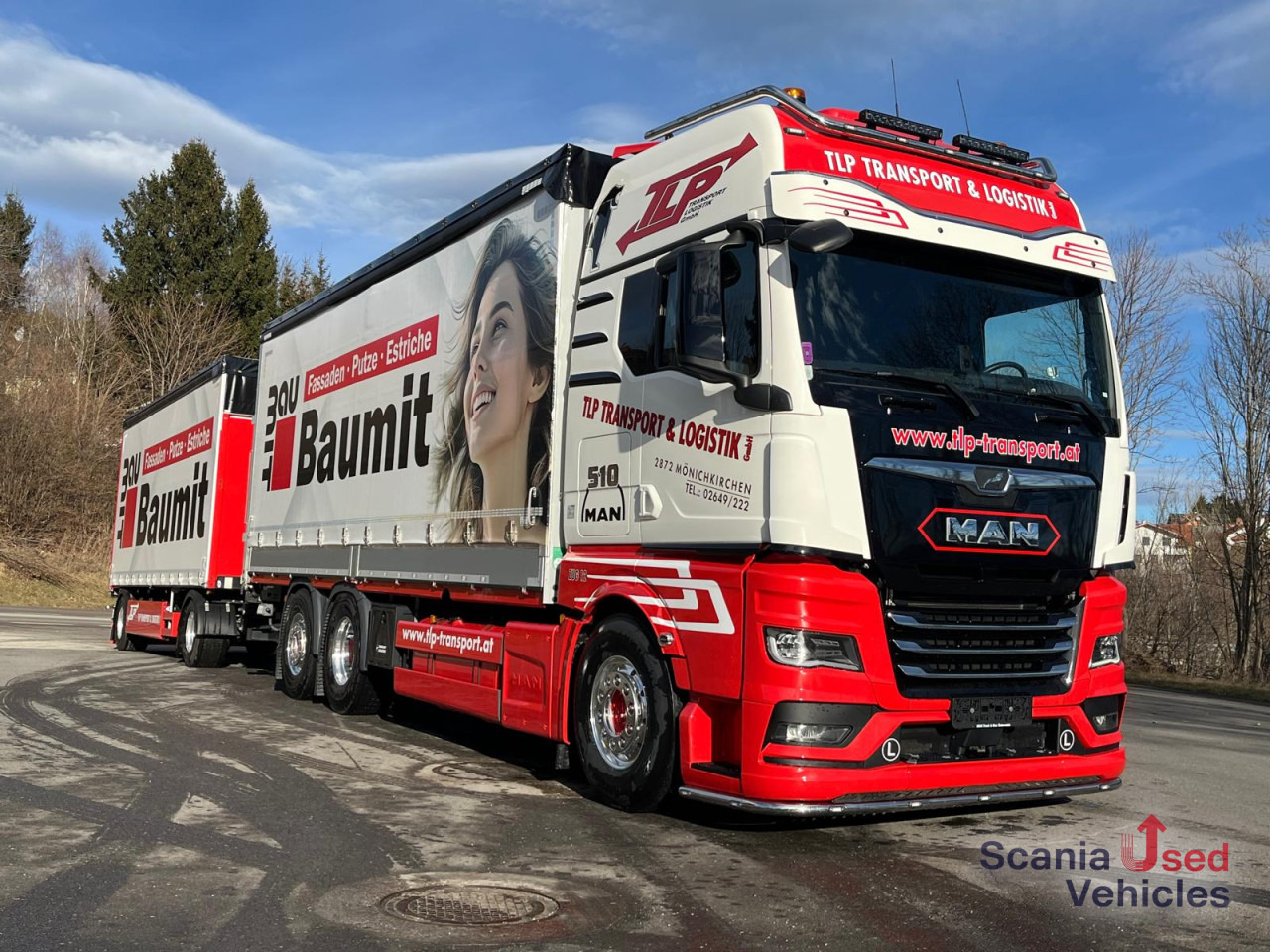 MAN TGX 26.510 6x2-4 LL Pritsche + Anhänger - Tentinis sunkvežimis: foto 1 MAN TGX 26.510 6x2-4 LL Pritsche + Anhänger - Tentinis sunkvežimis: foto 1