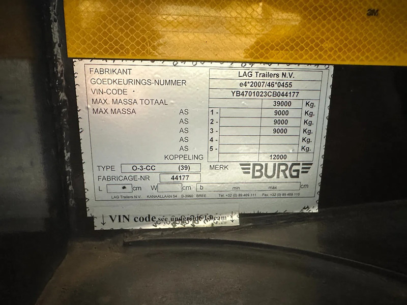 Konteineris-vežimus/ Sukeisti kūną puspriekabė Burg 20FT / 20FT SWAP ADR (EX/II, EX/III, FL, AT), Leergewicht : 3.690kg, SAF INTRADISC, 2x Liftachse, NL-Chassis: foto 20