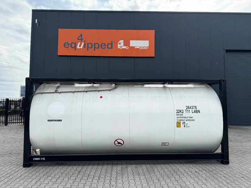 CIMC TOP: 2022, 20FT ISO, 25.030L, L4BN, UN Portable, T11, test:01 -2027 - Sandėliavimo talpykla: foto 2 CIMC TOP: 2022, 20FT ISO, 25.030L, L4BN, UN Portable, T11, test:01 -2027 - Sandėliavimo talpykla: foto 2