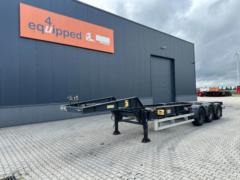 Diversen 20FT GOOSENECK ADR CHASSIS, BPW + DISC, ADR (FL, AT, OX), 4x available - Konteineris-vežimus/ Sukeisti kūną puspriekabė: foto 1 Diversen 20FT GOOSENECK ADR CHASSIS, BPW + DISC, ADR (FL, AT, OX), 4x available - Konteineris-vežimus/ Sukeisti kūną puspriekabė: foto 1