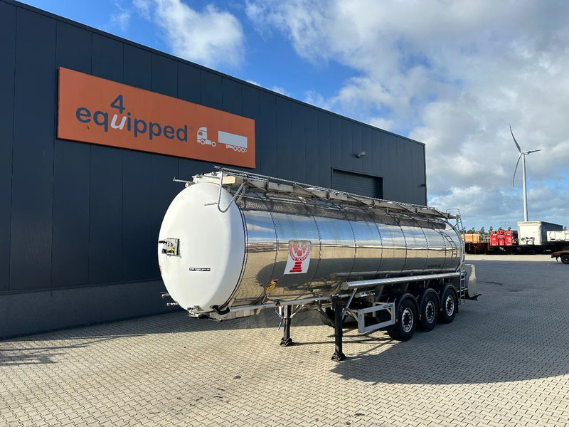 Feldbinder LEBENSMITTEL / LEVENSMIDDELEN FOOD / 33.500L / 3-COMP / PUMPE / INOX / NL-trailer / APK: 10-2026 - Puspriekabė cisterna: foto 1 Feldbinder LEBENSMITTEL / LEVENSMIDDELEN FOOD / 33.500L / 3-COMP / PUMPE / INOX / NL-trailer / APK: 10-2026 - Puspriekabė cisterna: foto 1