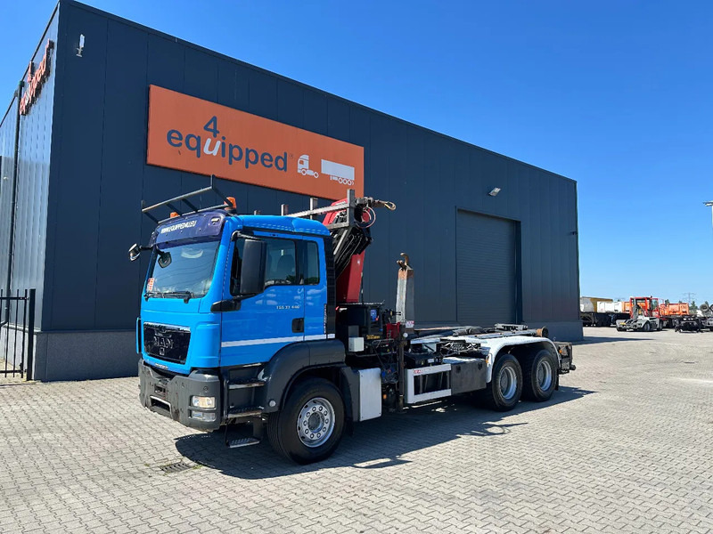 MAN TGS 33.440 6x4, EURO-5, HMF 2030 Crane + VDL HOOK, full spring, manual gearbox, MOT 03/2026 - Hook-lift sunkvežimis, Sunkvežimis su kranu: foto 4 MAN TGS 33.440 6x4, EURO-5, HMF 2030 Crane + VDL HOOK, full spring, manual gearbox, MOT 03/2026 - Hook-lift sunkvežimis, Sunkvežimis su kranu: foto 4