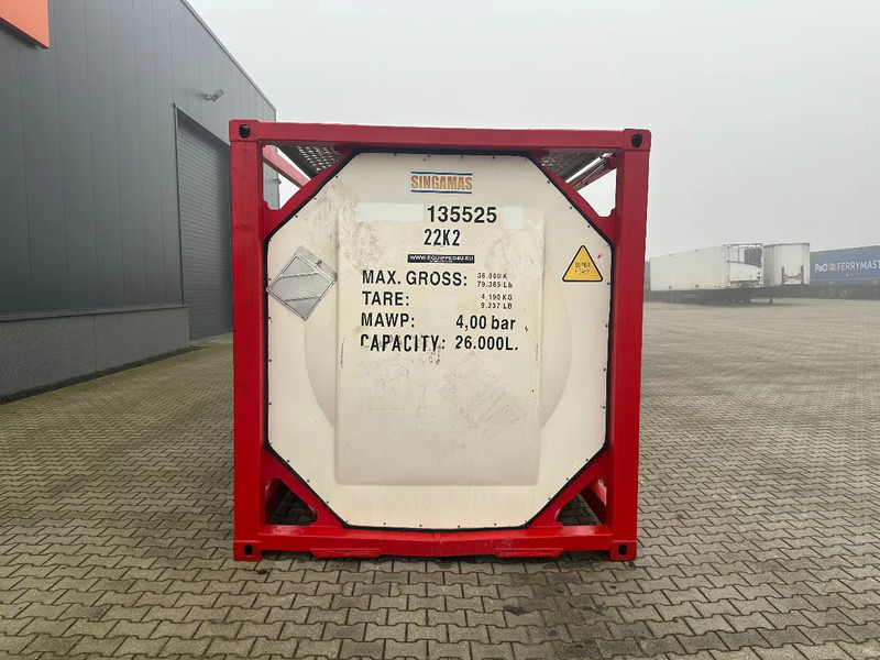 SINGAMAS 20FT ISO, 26.000L/1-COMP/3 BAFFELS/3 manholes, 5Y inspection: 06/2027 - Tank konteineris: foto 5 SINGAMAS 20FT ISO, 26.000L/1-COMP/3 BAFFELS/3 manholes, 5Y inspection: 06/2027 - Tank konteineris: foto 5
