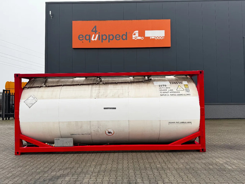 SINGAMAS 20FT ISO, 26.000L/1-COMP/3 BAFFELS/3 manholes, 5Y inspection: 07/2027 - Tank konteineris: foto 2 SINGAMAS 20FT ISO, 26.000L/1-COMP/3 BAFFELS/3 manholes, 5Y inspection: 07/2027 - Tank konteineris: foto 2