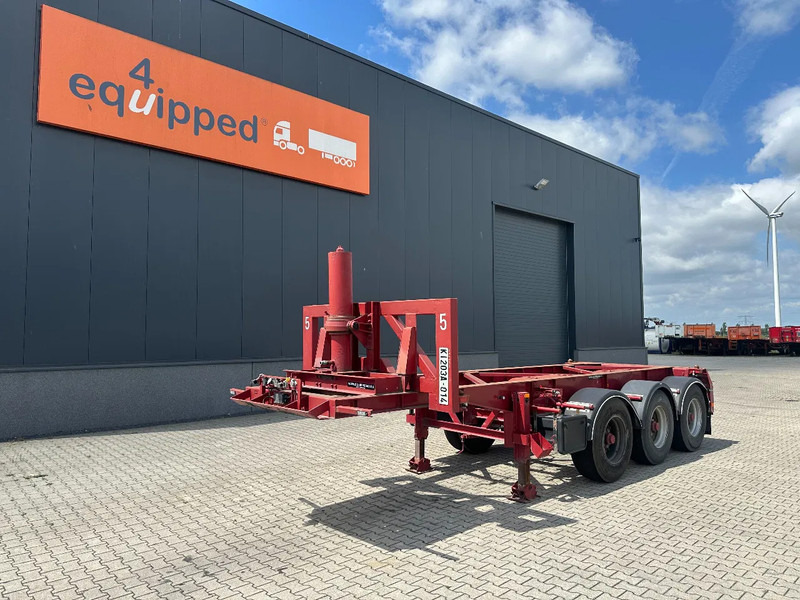 Van Hool 3 AXLE 20FT KIEP-CHASSIS, BPW + TROMMELREMMEN - Konteineris-vežimus/ Sukeisti kūną puspriekabė: foto 1 Van Hool 3 AXLE 20FT KIEP-CHASSIS, BPW + TROMMELREMMEN - Konteineris-vežimus/ Sukeisti kūną puspriekabė: foto 1