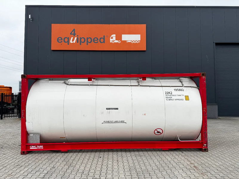 Welfit Oddy 20FT ISO, 24.990L / 1-COMP / 3 BAFFELS / T11 / 22K2 / 4 manholes / 5Y- + CSC-inspection valid until 04/2028 - Tank konteineris: foto 2 Welfit Oddy 20FT ISO, 24.990L / 1-COMP / 3 BAFFELS / T11 / 22K2 / 4 manholes / 5Y- + CSC-inspection valid until 04/2028 - Tank konteineris: foto 2