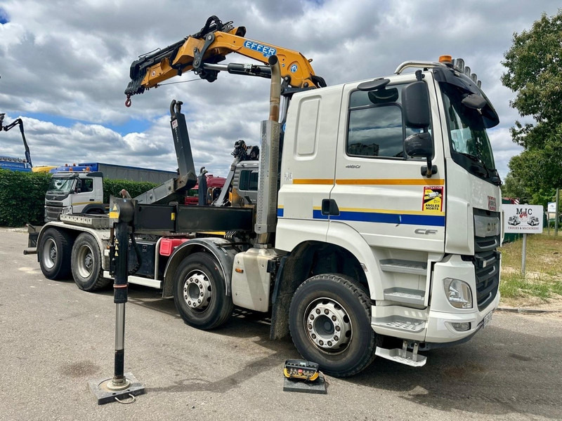 DAF CF 480 8x4 HOOKLIFT + CRANE (19m!) EFFER 205 / 6S + WINCH - RETARDER - *165.000km* - VERY NICE - Sunkvežimis su kranu: foto 1 DAF CF 480 8x4 HOOKLIFT + CRANE (19m!) EFFER 205 / 6S + WINCH - RETARDER - *165.000km* - VERY NICE - Sunkvežimis su kranu: foto 1