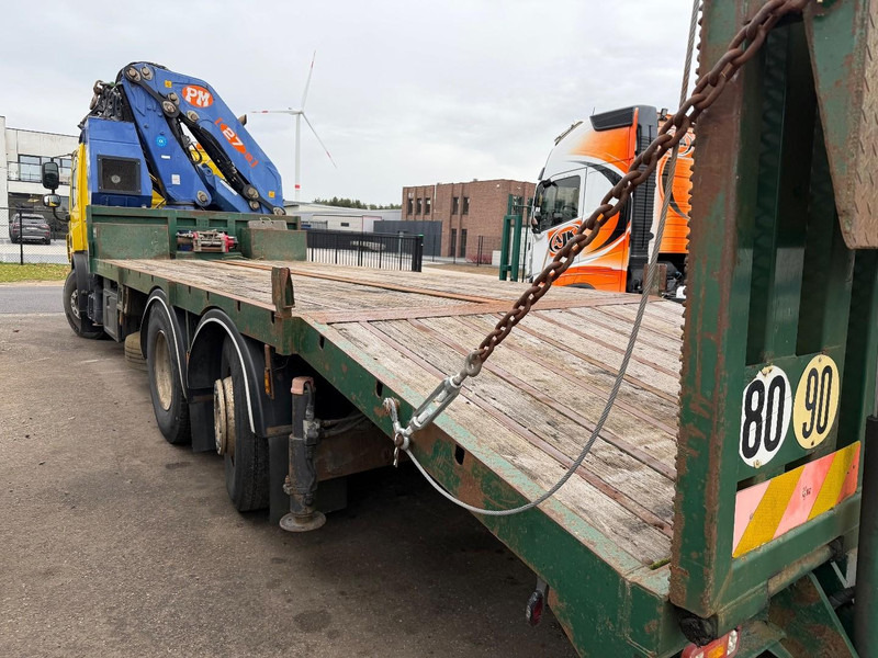 Platforminis/ Bortinis sunkvežimis, Sunkvežimis su kranu DAF CF 75.310 6X2 PRITSCHE + KRAN PM 27 S-4 + RADIO + WINCH - FULL RAMP - LIFT + STEERING AXLE - MANUAL GEARBOX - FR TRUCK: foto 8