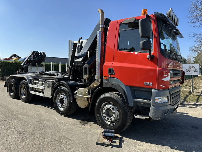 DAF CF 85.410 8x4 HOOKLIFT + CRANE HIAB 244 EP-3 HIDUO - Radio - Rotator - RETARDER - EURO 4 - BIG AXLES HUB REDUCTION - Hook-lift sunkvežimis, Sunkvežimis su kranu: foto 2 DAF CF 85.410 8x4 HOOKLIFT + CRANE HIAB 244 EP-3 HIDUO - Radio - Rotator - RETARDER - EURO 4 - BIG AXLES HUB REDUCTION - Hook-lift sunkvežimis, Sunkvežimis su kranu: foto 2