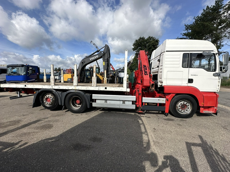 MAN TG 360 A 6x2 + KRAN ATLAS 100.1 A3 - PLATFORM 5m80 - E3 - LIFT-AXLE - FULL AIR SUSPENSION - ZF AS TRONIC - BE TRUCK - Platforminis/ Bortinis sunkvežimis, Sunkvežimis su kranu: foto 4 MAN TG 360 A 6x2 + KRAN ATLAS 100.1 A3 - PLATFORM 5m80 - E3 - LIFT-AXLE - FULL AIR SUSPENSION - ZF AS TRONIC - BE TRUCK - Platforminis/ Bortinis sunkvežimis, Sunkvežimis su kranu: foto 4
