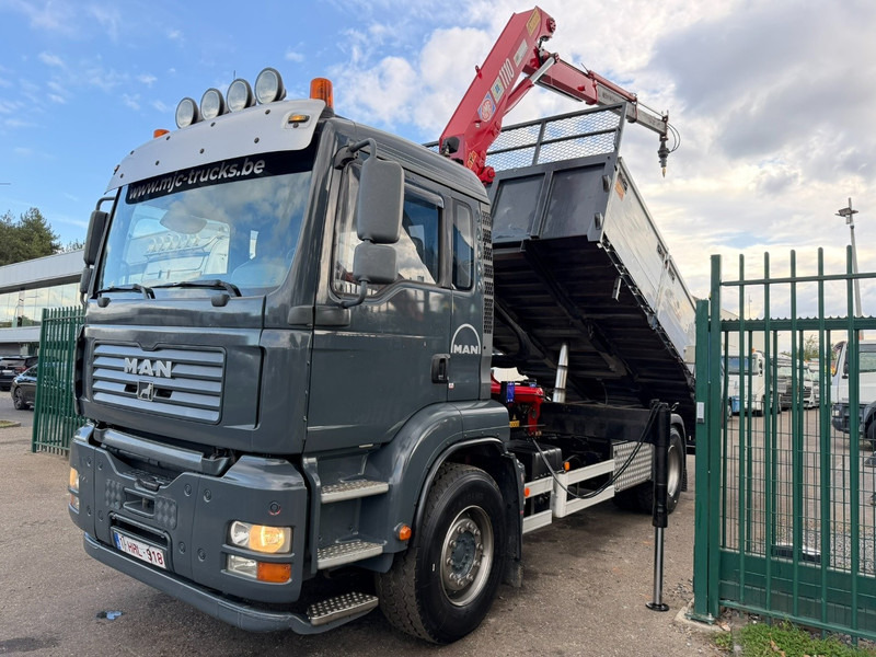 MAN TGA 18.350 4x2 TIPPER + CRANE HMF 1110 K2 + ROTATOR - STEEL SPRING / BLATT / BALLESTAS / LAMES - BE TRUCK - Savivartis sunkvežimis, Sunkvežimis su kranu: foto 2 MAN TGA 18.350 4x2 TIPPER + CRANE HMF 1110 K2 + ROTATOR - STEEL SPRING / BLATT / BALLESTAS / LAMES - BE TRUCK - Savivartis sunkvežimis, Sunkvežimis su kranu: foto 2