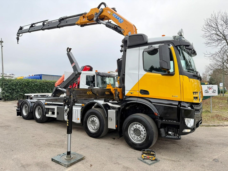 Mercedes-Benz AROCS 4143 8X4 WAF HOOKLIFT + CRANE EFFER 395 4S + ROTATOR + RADIO - 5/6 F - BE TRUCK - VERY NICE CONDITION - Hook-lift sunkvežimis, Sunkvežimis su kranu: foto 1 Mercedes-Benz AROCS 4143 8X4 WAF HOOKLIFT + CRANE EFFER 395 4S + ROTATOR + RADIO - 5/6 F - BE TRUCK - VERY NICE CONDITION - Hook-lift sunkvežimis, Sunkvežimis su kranu: foto 1