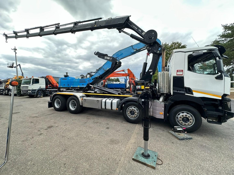 Renault C460 8x4 HOOKLIFT + (19m!) CRANE HIAB 288 E-6 HIDUO - RADIO - 5/6 F - STEEL SPRING / HUB REDUCTION - BE TRUCK - Hook-lift sunkvežimis, Sunkvežimis su kranu: foto 4 Renault C460 8x4 HOOKLIFT + (19m!) CRANE HIAB 288 E-6 HIDUO - RADIO - 5/6 F - STEEL SPRING / HUB REDUCTION - BE TRUCK - Hook-lift sunkvežimis, Sunkvežimis su kranu: foto 4
