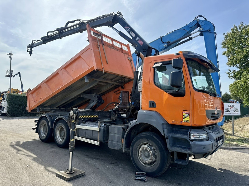 Renault KERAX 380 DXI 6x4 TIPPER + CRANE HIAB 144 B-3 - RADIO - *246.000km* - RETARDER - BORDMATIC - EURO 5 - Savivartis sunkvežimis, Sunkvežimis su kranu: foto 1 Renault KERAX 380 DXI 6x4 TIPPER + CRANE HIAB 144 B-3 - RADIO - *246.000km* - RETARDER - BORDMATIC - EURO 5 - Savivartis sunkvežimis, Sunkvežimis su kranu: foto 1