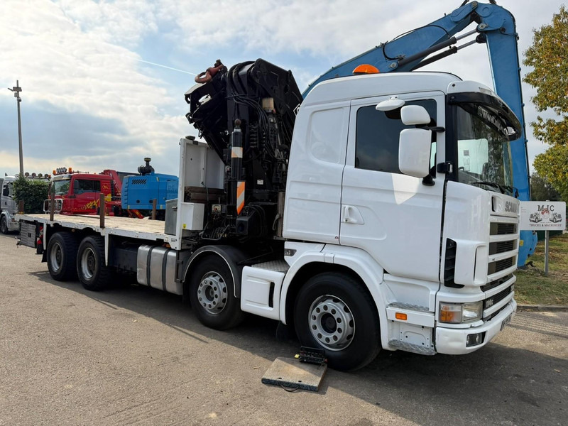 Scania 114C-380 8x4 PRITSCHE + KRAN HIAB 700 E-5 - PLATFORM 6m80 + TWISTLOCKS - MANUAL - RETARDER - STEEL SPRING / BIG AXLE HUB REDUCTION - AP ACHSEN - Platforminis/ Bortinis sunkvežimis, Sunkvežimis su kranu: foto 2 Scania 114C-380 8x4 PRITSCHE + KRAN HIAB 700 E-5 - PLATFORM 6m80 + TWISTLOCKS - MANUAL - RETARDER - STEEL SPRING / BIG AXLE HUB REDUCTION - AP ACHSEN - Platforminis/ Bortinis sunkvežimis, Sunkvežimis su kranu: foto 2