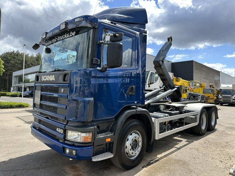 Scania 124L-420 6x2 HOOKLIFT VDL 20T - STEEL SPRING / BALLESTAS / BLATT - MANUAL - MECHANICAL PUMP - 10 TIRES DOUBLE WHEELS - Hook-lift sunkvežimis: foto 3 Scania 124L-420 6x2 HOOKLIFT VDL 20T - STEEL SPRING / BALLESTAS / BLATT - MANUAL - MECHANICAL PUMP - 10 TIRES DOUBLE WHEELS - Hook-lift sunkvežimis: foto 3