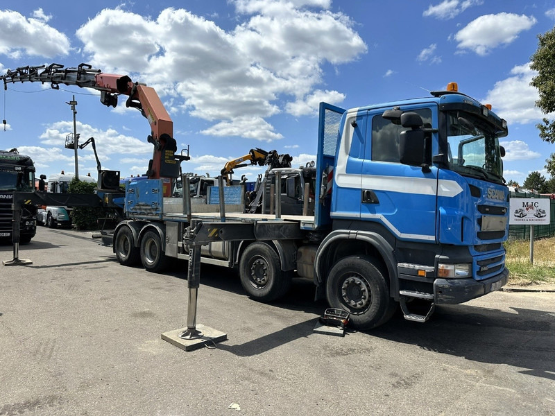 Scania G440 8x4 + (25m!) CRANE PALFINGER PK78002 SH G 8x + WINCH - PLATFORM 6m25 - MANUAL - HUB REDUCTION - STEEL SPRING - EURO 5 - BE TRUCK - Sunkvežimis su kranu: foto 1 Scania G440 8x4 + (25m!) CRANE PALFINGER PK78002 SH G 8x + WINCH - PLATFORM 6m25 - MANUAL - HUB REDUCTION - STEEL SPRING - EURO 5 - BE TRUCK - Sunkvežimis su kranu: foto 1
