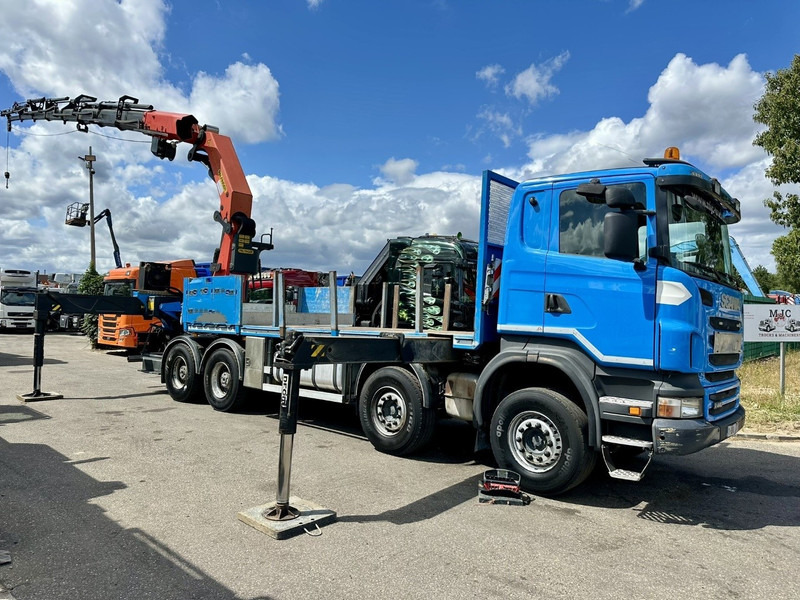 Scania G440 8x4 + (26.5m!) CRANE PALFINGER PK78002 SH G 8x + 1 + WINCH - PLATFORM 6m25 - MANUAL - HUB REDUCTION - STEEL SPRING - EURO 5 - BE TRUCK - Sunkvežimis su kranu: foto 1 Scania G440 8x4 + (26.5m!) CRANE PALFINGER PK78002 SH G 8x + 1 + WINCH - PLATFORM 6m25 - MANUAL - HUB REDUCTION - STEEL SPRING - EURO 5 - BE TRUCK - Sunkvežimis su kranu: foto 1