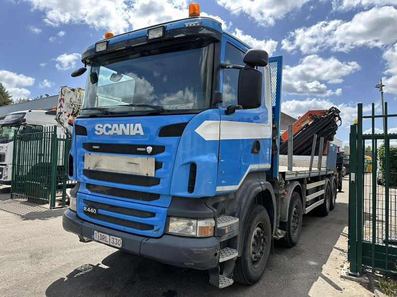Scania G440 8x4 PRITSCHE + (25m!) KRAN PALFINGER PK78002 SH G 8x + WINCH - PLATFORM 6m25 - SCHALT - AP ACHSEN - BLATT - EURO 5 - BELGISCHE - Platforminis/ Bortinis sunkvežimis, Sunkvežimis su kranu: foto 4 Scania G440 8x4 PRITSCHE + (25m!) KRAN PALFINGER PK78002 SH G 8x + WINCH - PLATFORM 6m25 - SCHALT - AP ACHSEN - BLATT - EURO 5 - BELGISCHE - Platforminis/ Bortinis sunkvežimis, Sunkvežimis su kranu: foto 4