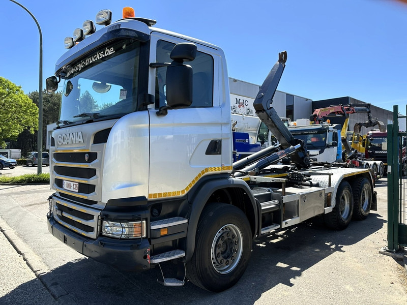 Scania G450 6x4 HOOKLIFT AJK 20T - 5760mm - 3m90 WB - HUB REDUCTION / STEEL SUSP. - EURO 6 - BE TRUCK - Hook-lift sunkvežimis: foto 3 Scania G450 6x4 HOOKLIFT AJK 20T - 5760mm - 3m90 WB - HUB REDUCTION / STEEL SUSP. - EURO 6 - BE TRUCK - Hook-lift sunkvežimis: foto 3