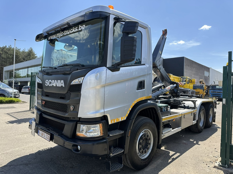 Scania G450 XT 6X4 AJK HAAKSYSTEEM 20T - 5760mm - WB 3m90 - HUB REDUCTION / STEEL SUSPENSION - EURO 6 - BE TRUCK - Hook-lift sunkvežimis: foto 3 Scania G450 XT 6X4 AJK HAAKSYSTEEM 20T - 5760mm - WB 3m90 - HUB REDUCTION / STEEL SUSPENSION - EURO 6 - BE TRUCK - Hook-lift sunkvežimis: foto 3