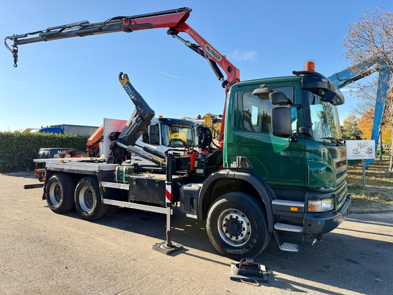 Scania P400 6x4 HOOKLIFT + CRANE PALFINGER PK9001 EH - RETARDER - 5/6F + ROTATOR + RADIO - WB 3m90 - EURO 5 - HUB REDUCTION / SPRING - BE TRUCK - Hook-lift sunkvežimis, Sunkvežimis su kranu: foto 1 Scania P400 6x4 HOOKLIFT + CRANE PALFINGER PK9001 EH - RETARDER - 5/6F + ROTATOR + RADIO - WB 3m90 - EURO 5 - HUB REDUCTION / SPRING - BE TRUCK - Hook-lift sunkvežimis, Sunkvežimis su kranu: foto 1