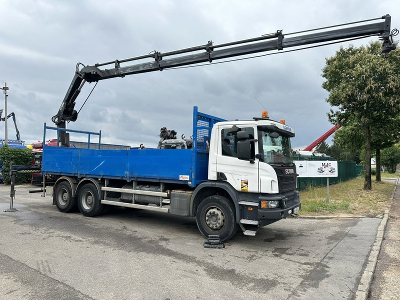 Scania P410 6x4 + CRANE HIAB 166 ES-4 - RETARDER - ROTATOR - PLATFORM 6m80 - BIG AXLES HUB REDUCTION - STEEL SPRING - Sunkvežimis su kranu: foto 1 Scania P410 6x4 + CRANE HIAB 166 ES-4 - RETARDER - ROTATOR - PLATFORM 6m80 - BIG AXLES HUB REDUCTION - STEEL SPRING - Sunkvežimis su kranu: foto 1