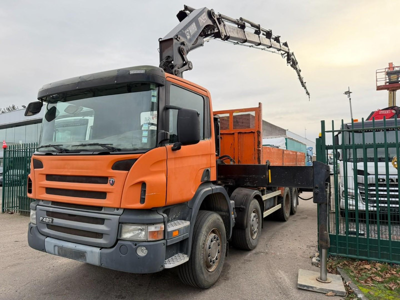Scania P420 8X4 PRITSCHE + (25m) KRAN HIAB 422 E-5 HIPRO + JIB 100X-4 - RETARDER - *284.000km* - MANUAL - STEEL SPRING - EURO 3 - BE TRUCK - Platforminis/ Bortinis sunkvežimis, Sunkvežimis su kranu: foto 4 Scania P420 8X4 PRITSCHE + (25m) KRAN HIAB 422 E-5 HIPRO + JIB 100X-4 - RETARDER - *284.000km* - MANUAL - STEEL SPRING - EURO 3 - BE TRUCK - Platforminis/ Bortinis sunkvežimis, Sunkvežimis su kranu: foto 4