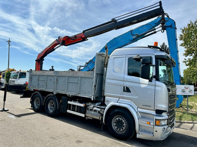Scania R520 6x4 PRITSCHE + KRAN PALFINGER PK 15002 A - *ZSM + KIPPER* - RETARDER - *FULL AIR* - EUR 6 - BE TRUCK - Platforminis/ Bortinis sunkvežimis, Sunkvežimis su kranu: foto 1 Scania R520 6x4 PRITSCHE + KRAN PALFINGER PK 15002 A - *ZSM + KIPPER* - RETARDER - *FULL AIR* - EUR 6 - BE TRUCK - Platforminis/ Bortinis sunkvežimis, Sunkvežimis su kranu: foto 1